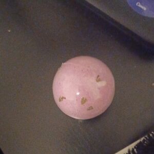 Pink Bath Bomb with Gold Accents